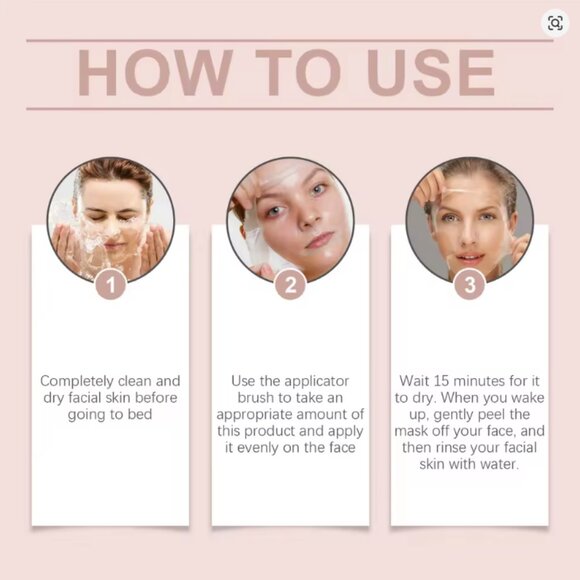 Collagen Overnight Wrapping Peel Off Facial Mask Set Korean Collagen Night Wrap - Picture 6 of 7